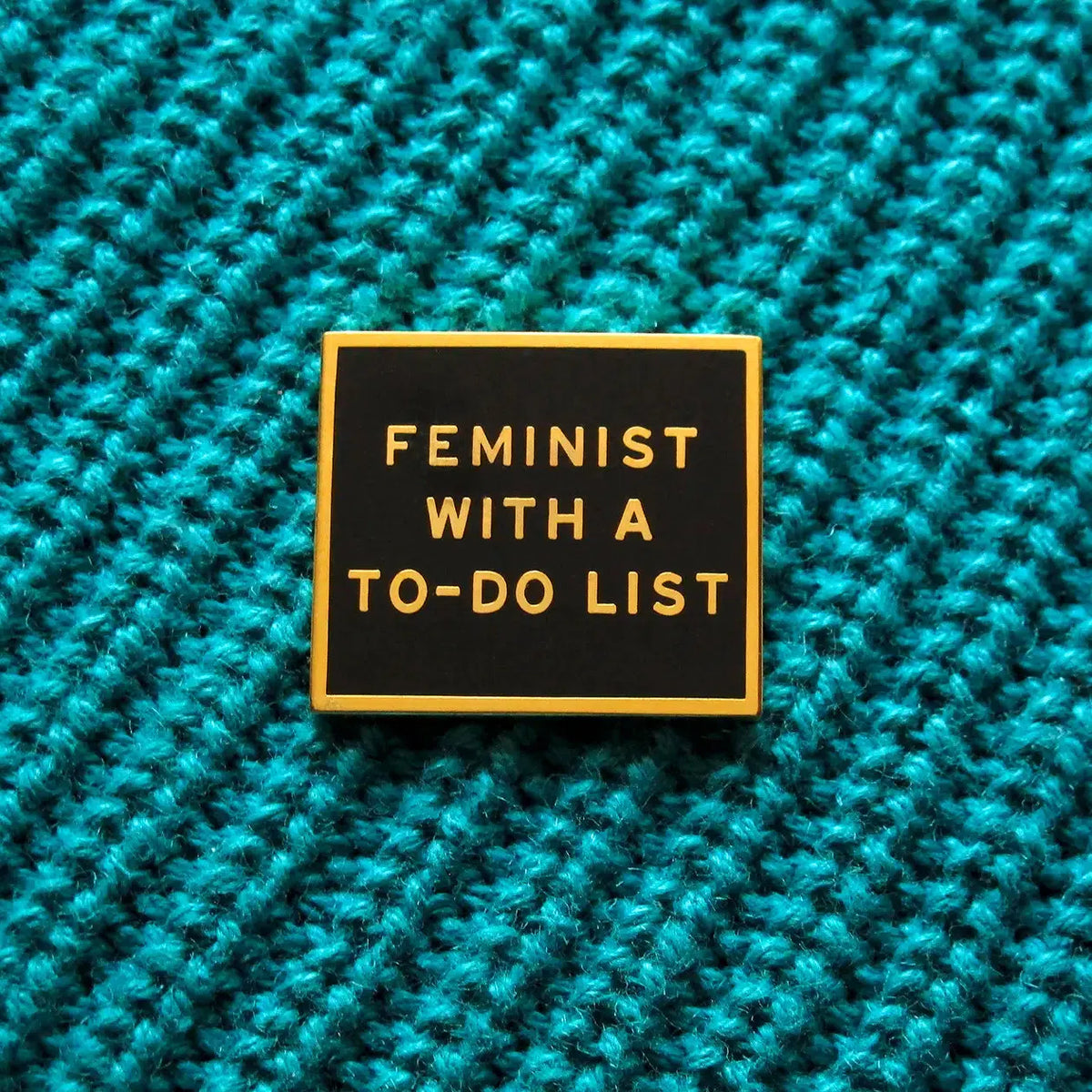 Word For Word-Feminist With A To-Do List Enamel Pin-accessory-gather here online