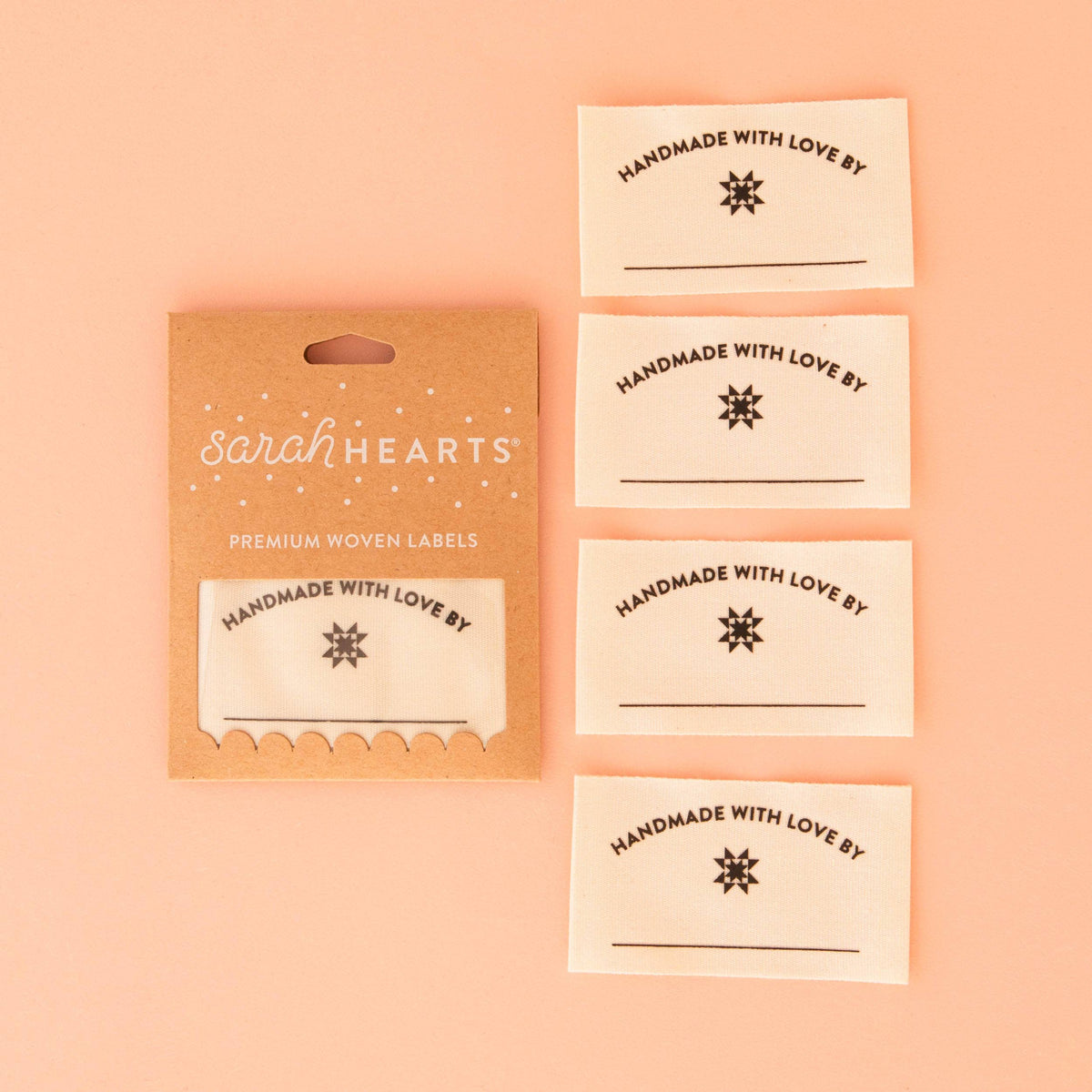 Sarah Hearts-Handmade with Love Organic Cotton Write-In Quilt Labels-notion-gather here online