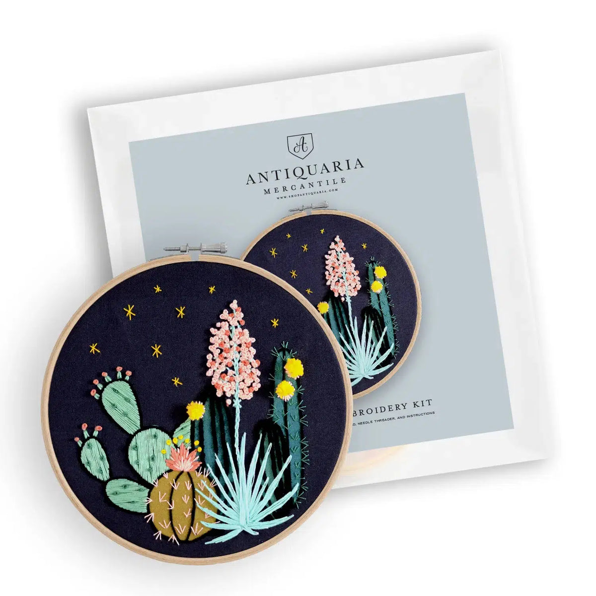Antiquaria-Night Cactus 6" Embroidery Kit-embroidery kit-gather here online
