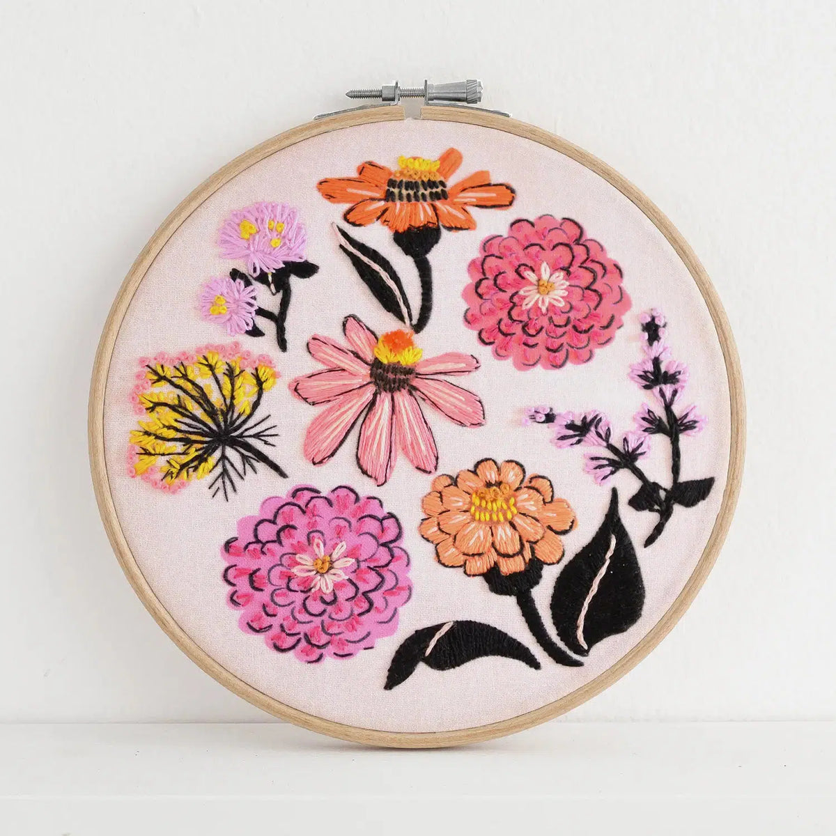 Antiquaria-Zinnia Sampler 6" Embroidery Kit-embroidery kit-gather here online