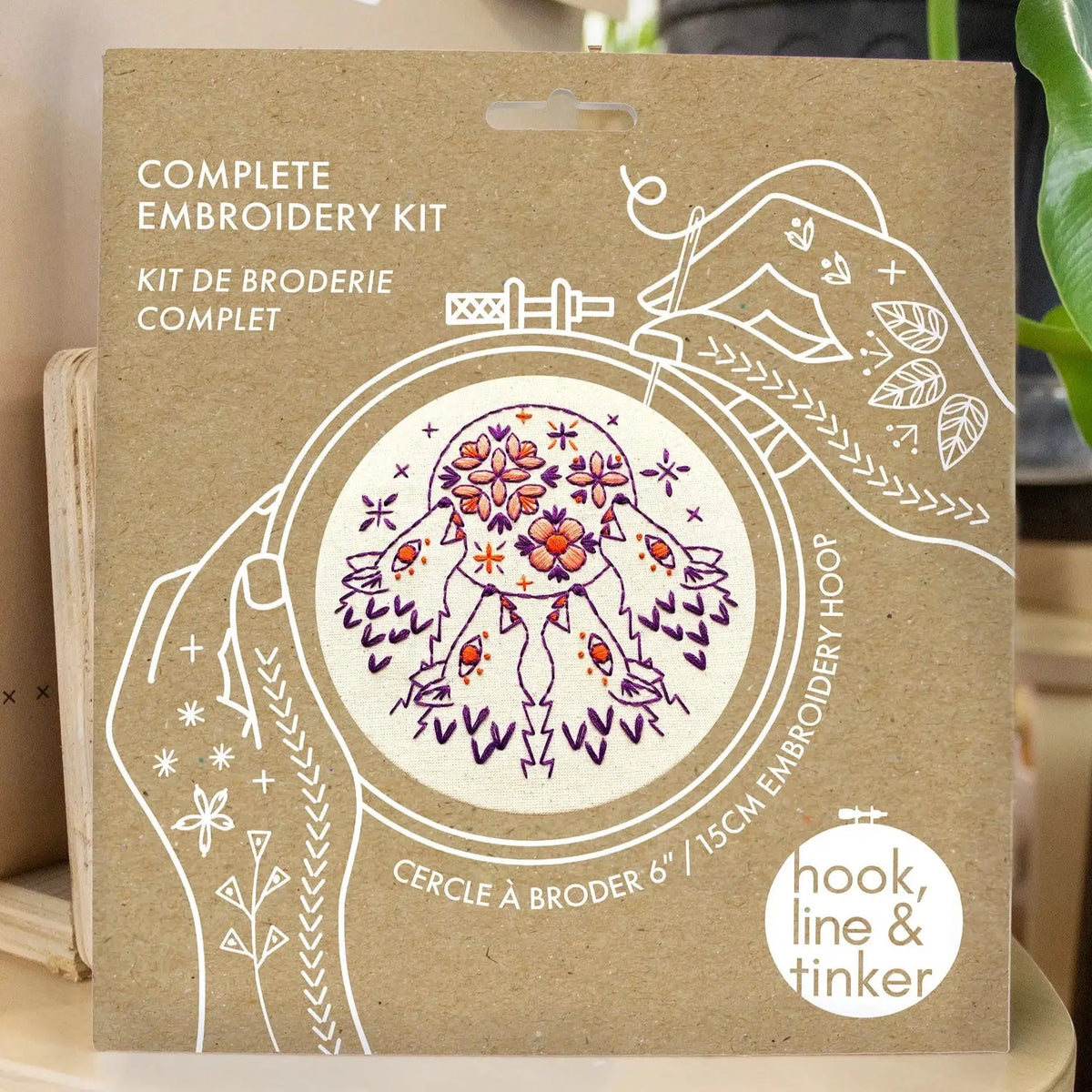 Hook, Line & Tinker-Folk Wolves Embroidery Kit-embroidery kit-gather here online