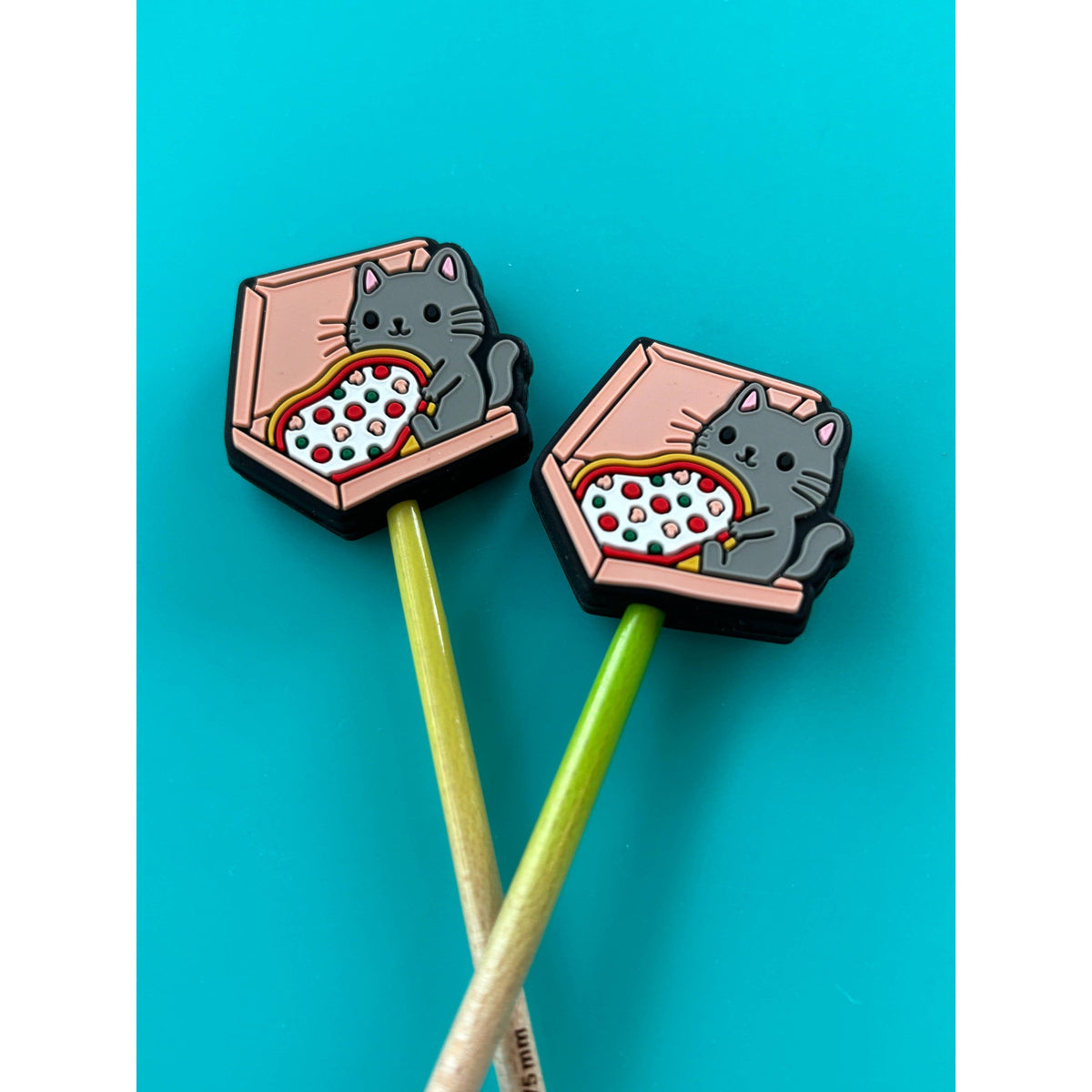 Comma Craft Co-Pizza Cat Knitting Needle Point Protectors-knitting notion-gather here online