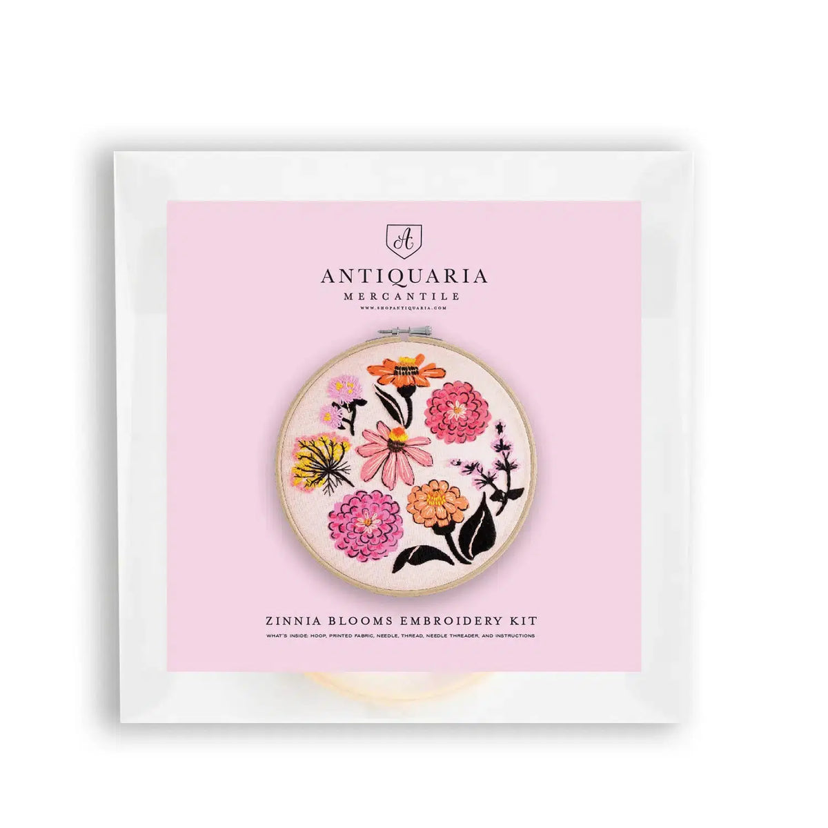 Antiquaria-Zinnia Sampler 6" Embroidery Kit-embroidery kit-gather here online