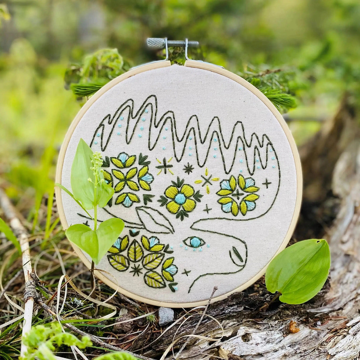 Hook, Line & Tinker-Folk Moose Embroidery Kit-embroidery kit-gather here online