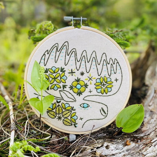 Hook, Line & Tinker-Folk Moose Embroidery Kit-embroidery kit-gather here online