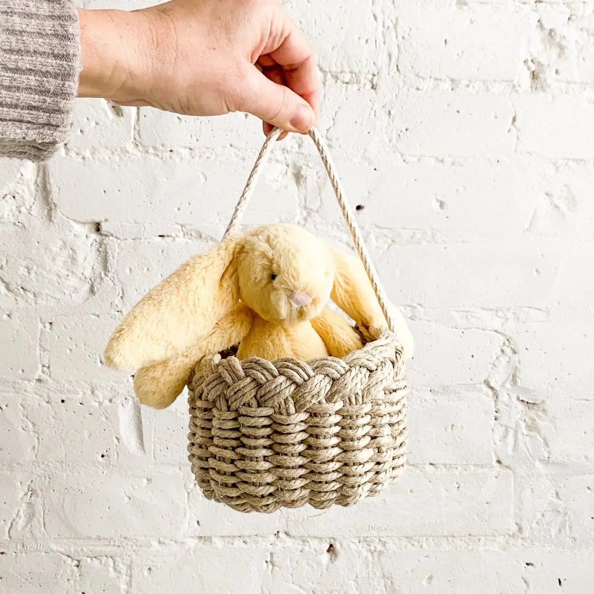 Flax & Twine-April Basket Kit - Stone-craft kit-gather here online