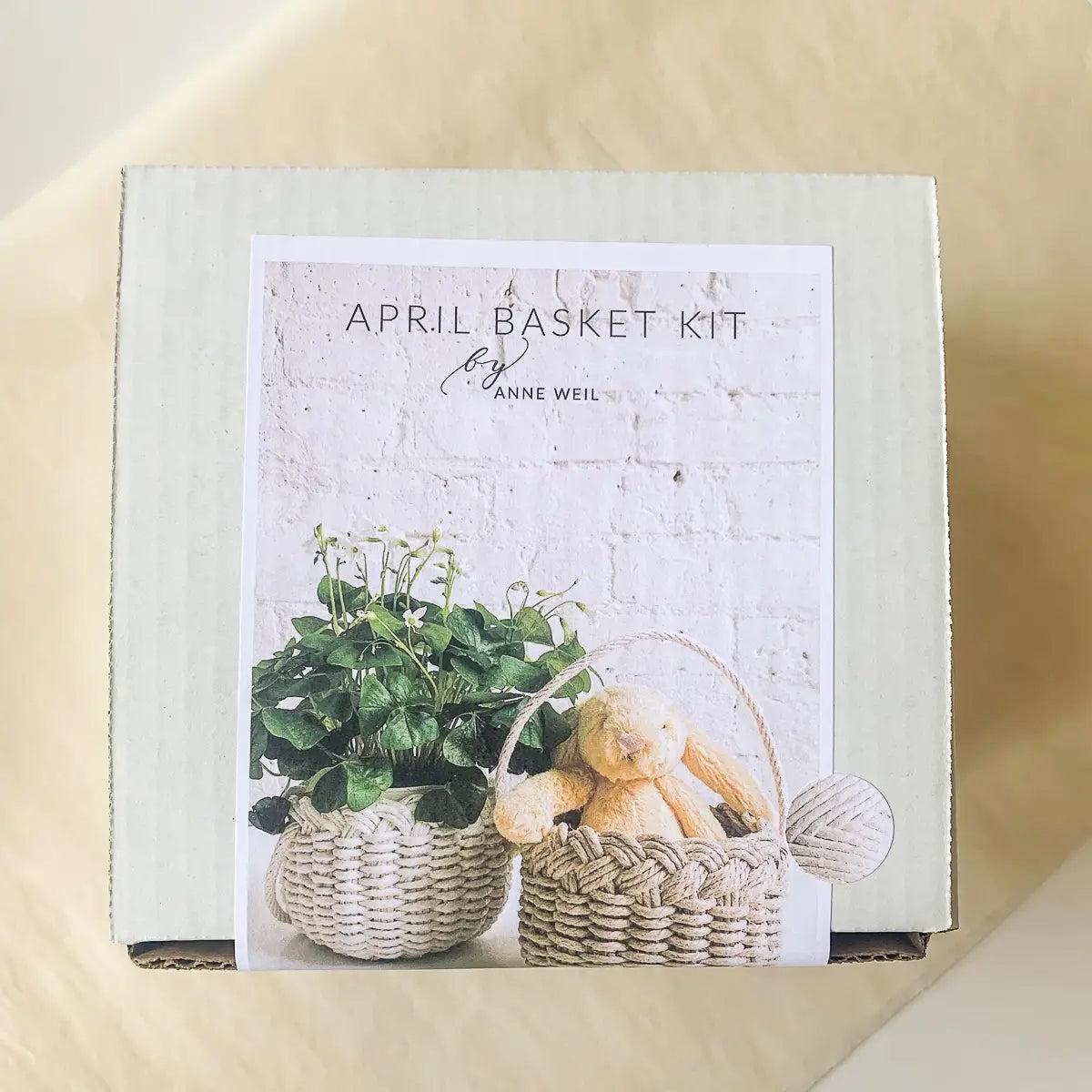 Flax & Twine-April Basket Kit - Ivory-craft kit-gather here online