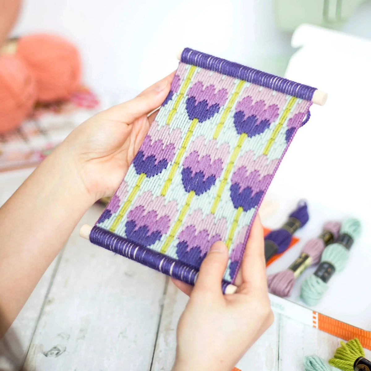 Oh Sew Bootiful-Bargello Embroidery Tulips Wall Hanging Kit-embroidery kit-gather here online