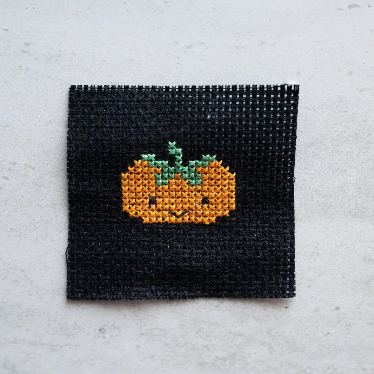 Marvling Bros-Kawaii Halloween Pumpkin Mini Cross Stitch Kit in a Matchbox-xstitch kit-gather here online