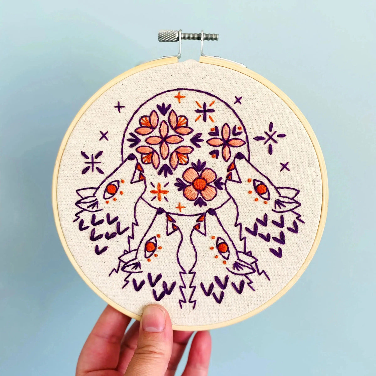 Hook, Line & Tinker-Folk Wolves Embroidery Kit-embroidery kit-gather here online