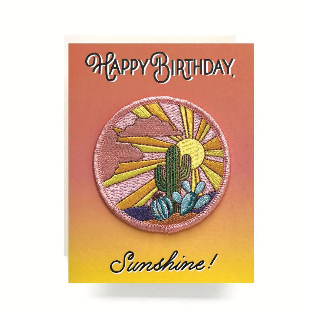 Antiquaria - Cactus Sunset Patch and Greeting Card - - gatherhereonline.sbs