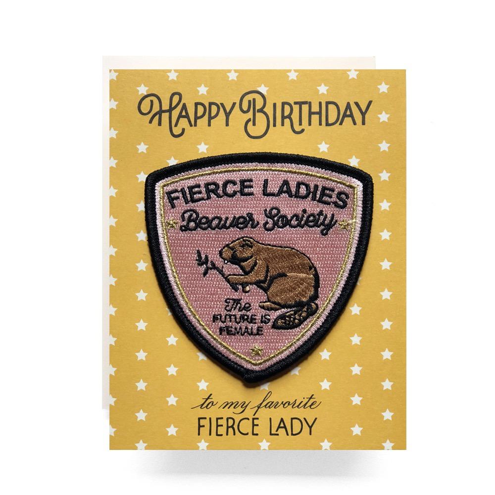 Antiquaria - Fierce Lady Patch and Greeting Card - - gatherhereonline.sbs