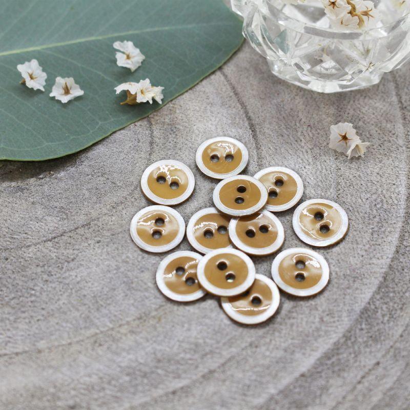 Atelier Brunette - 10mm Halo Button (each) - 04 Ochre - gatherhereonline.sbs