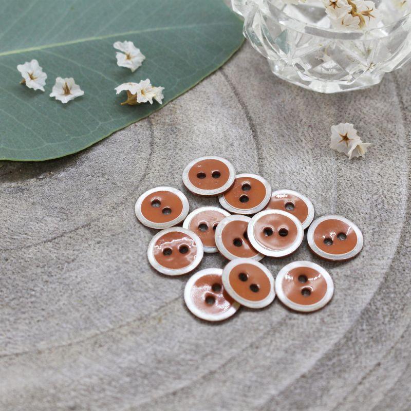 Atelier Brunette - 10mm Halo Button (each) - 05 Chestnut - gatherhereonline.sbs