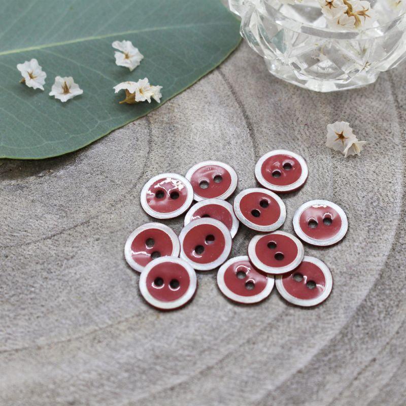Atelier Brunette - 10mm Halo Button (each) - 08 Terracotta - gatherhereonline.sbs