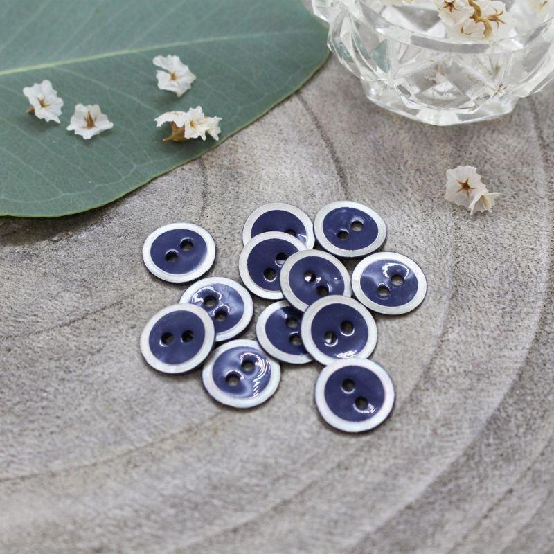 Atelier Brunette - 10mm Halo Button (each) - 10 Cobalt - gatherhereonline.sbs