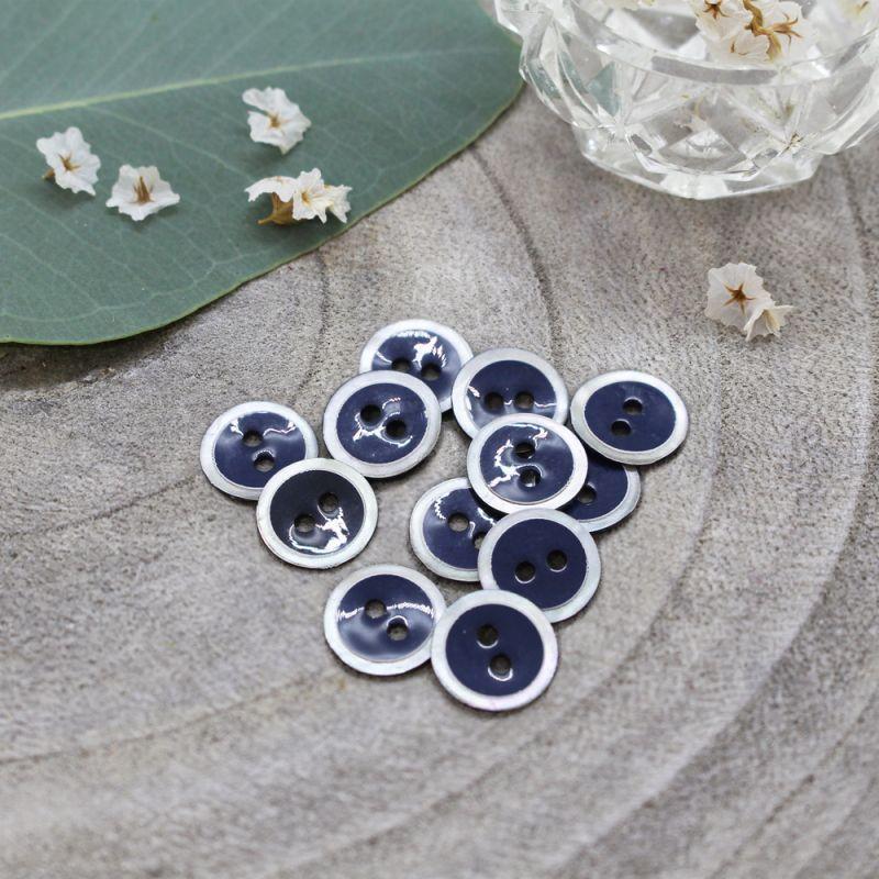 Atelier Brunette - 10mm Halo Button (each) - 11 Midnight - gatherhereonline.sbs