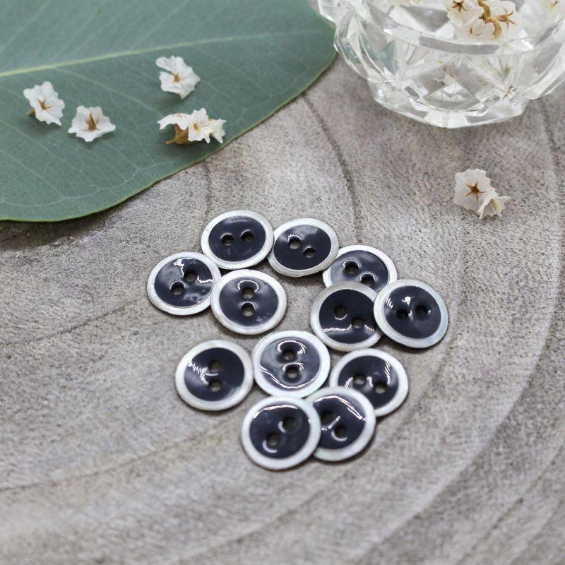 Atelier Brunette - 10mm Halo Button (each) - 13 Night - gatherhereonline.sbs