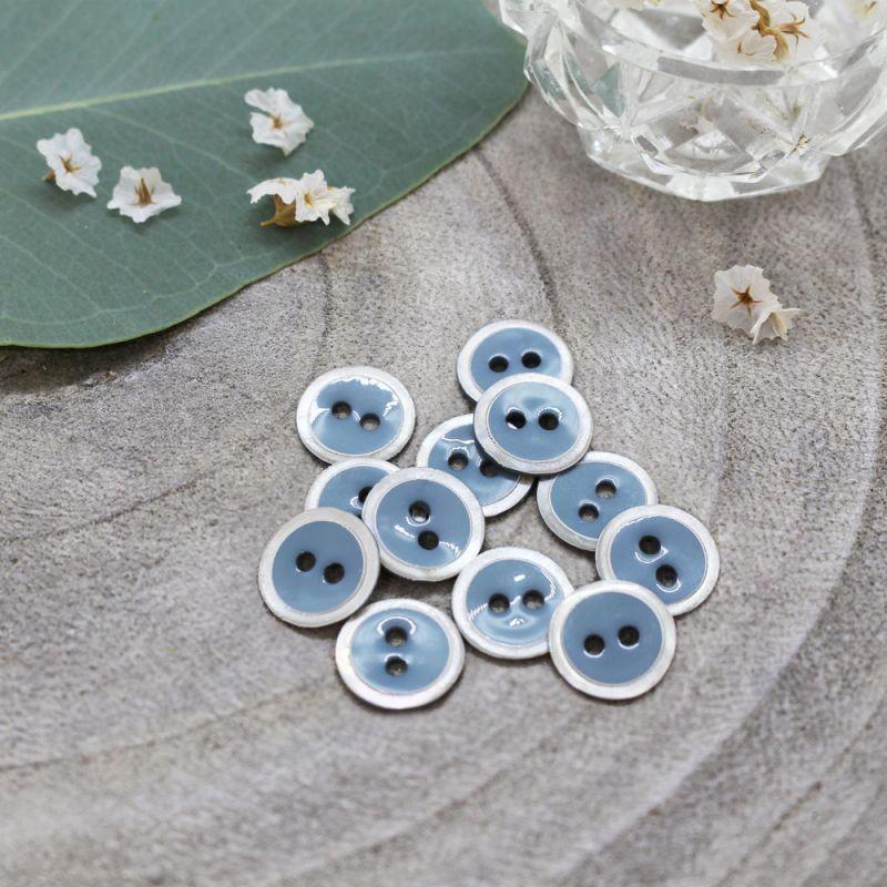 Atelier Brunette - 10mm Halo Button (each) - 16 Storm - gatherhereonline.sbs