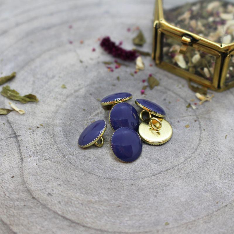 Atelier Brunette - 12mm Gem Button (each) - Cobalt - gatherhereonline.sbs