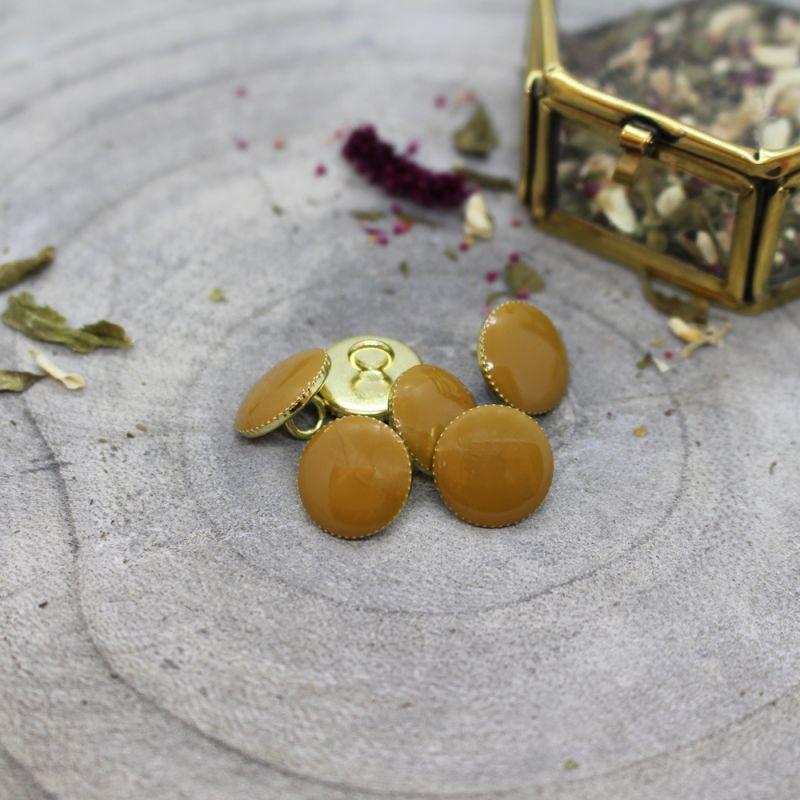 Atelier Brunette - 12mm Gem Button (each) - Ochre - gatherhereonline.sbs