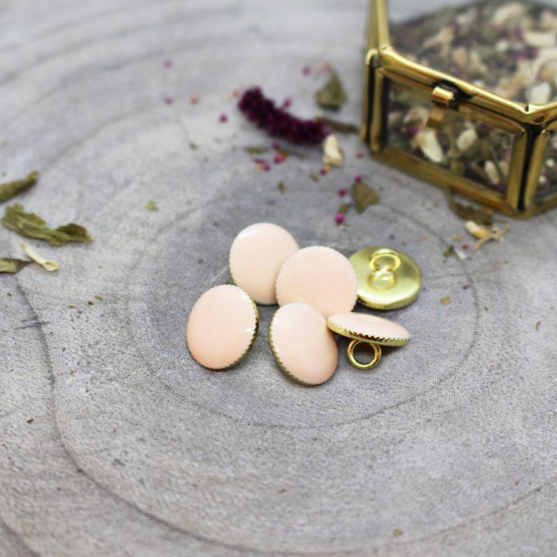 Atelier Brunette - 12mm Gem Button (each) - Powder - gatherhereonline.sbs
