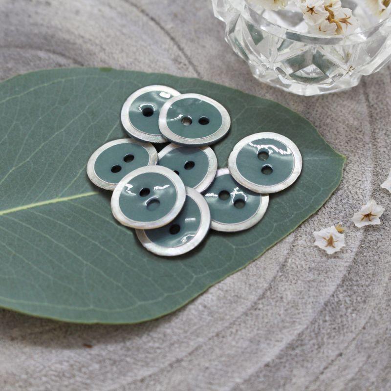 Atelier Brunette - 14mm Halo Button (each) - Cactus - gatherhereonline.sbs