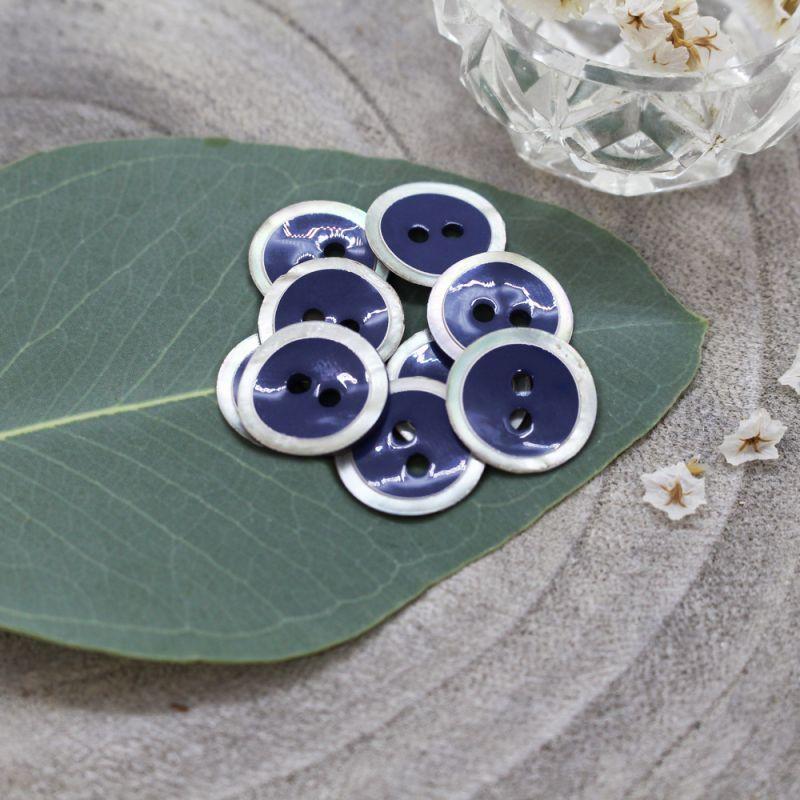 Atelier Brunette - 14mm Halo Button (each) - Cobalt - gatherhereonline.sbs