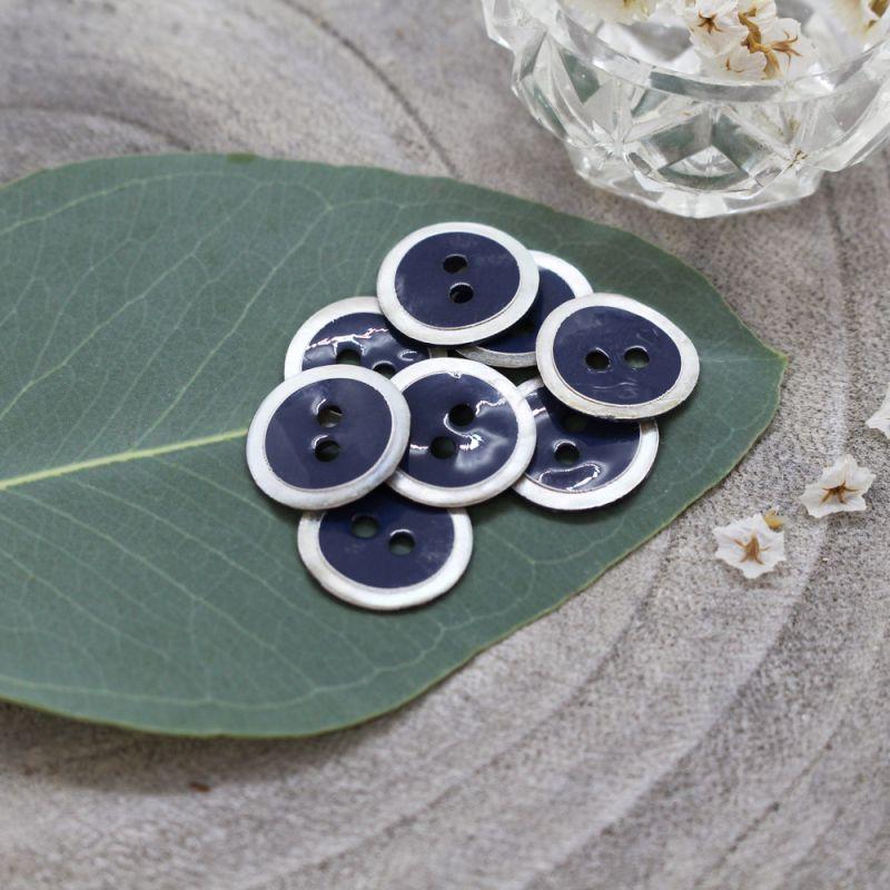 Atelier Brunette - 14mm Halo Button (each) - Midnight - gatherhereonline.sbs