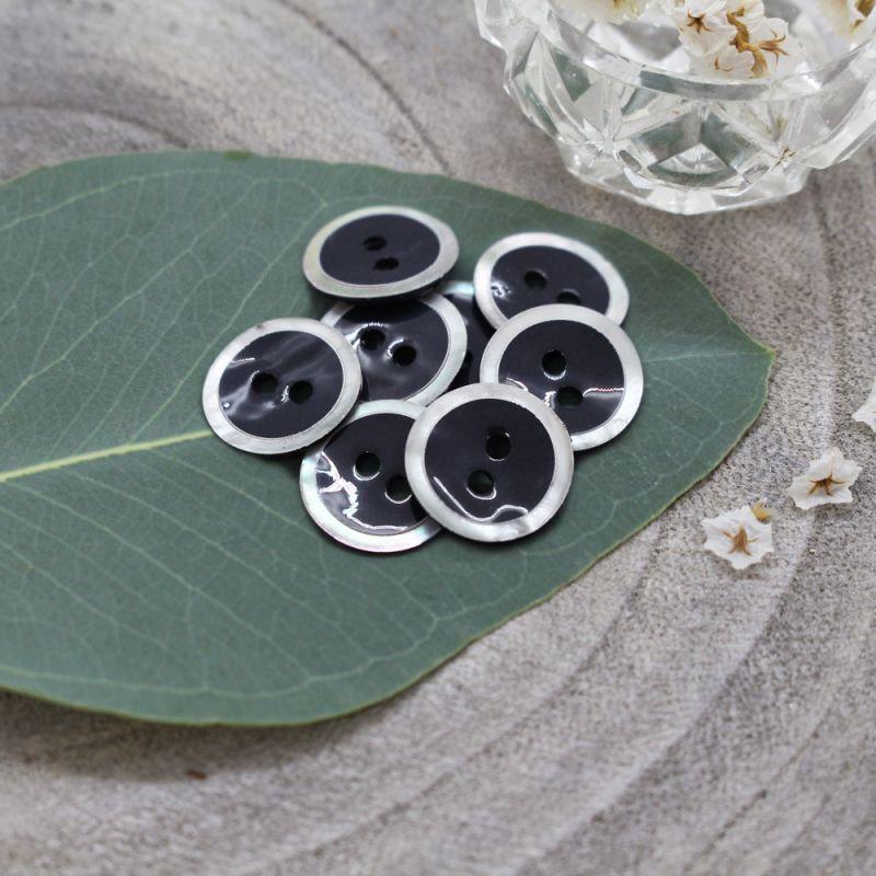Atelier Brunette - 14mm Halo Button (each) - Night - gatherhereonline.sbs