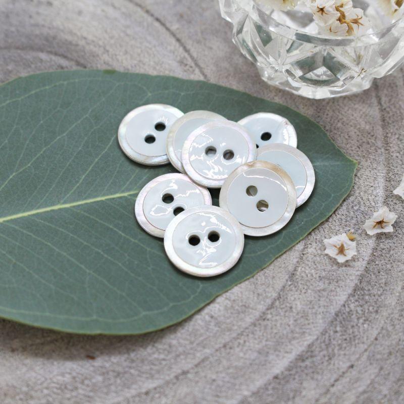 Atelier Brunette - 14mm Halo Button (each) - Sage - gatherhereonline.sbs