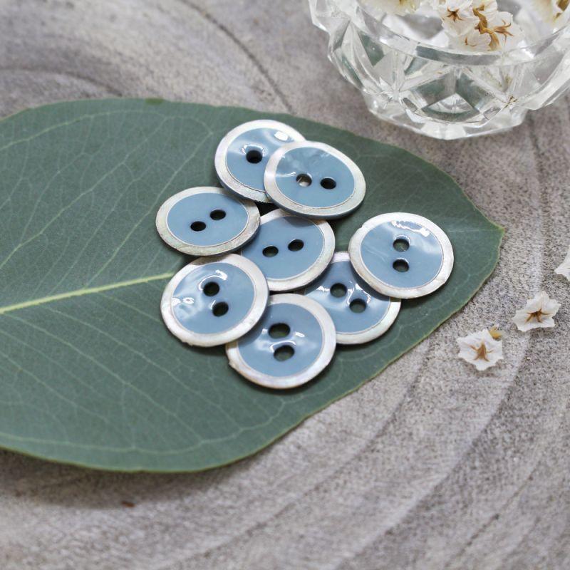 Atelier Brunette - 14mm Halo Button (each) - Storm - gatherhereonline.sbs