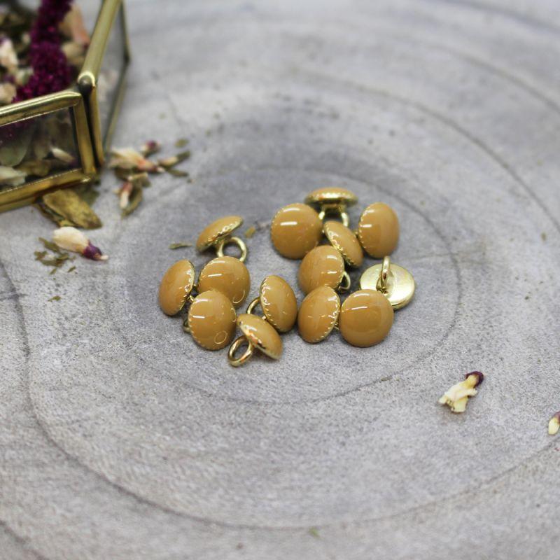 Atelier Brunette - 9mm Gem Buttons (each) - 04 Ochre - gatherhereonline.sbs