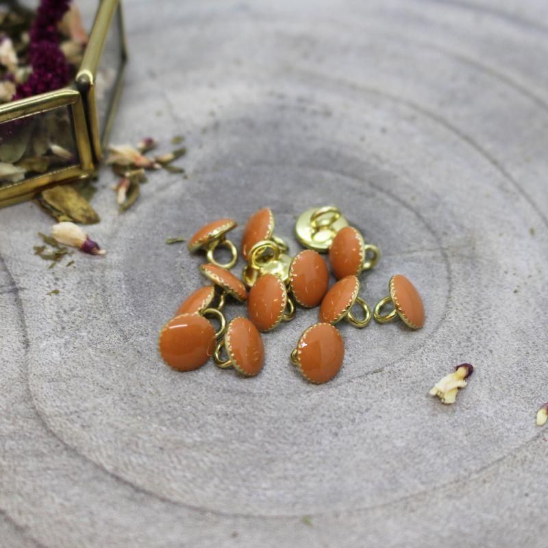 Atelier Brunette - 9mm Gem Buttons (each) - 05 Chestnut - gatherhereonline.sbs