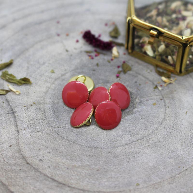 Atelier Brunette - 9mm Gem Buttons (each) - 08 Terracotta - gatherhereonline.sbs