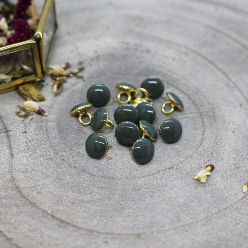 Atelier Brunette - 9mm Gem Buttons (each) - 15 Cedar - gatherhereonline.sbs