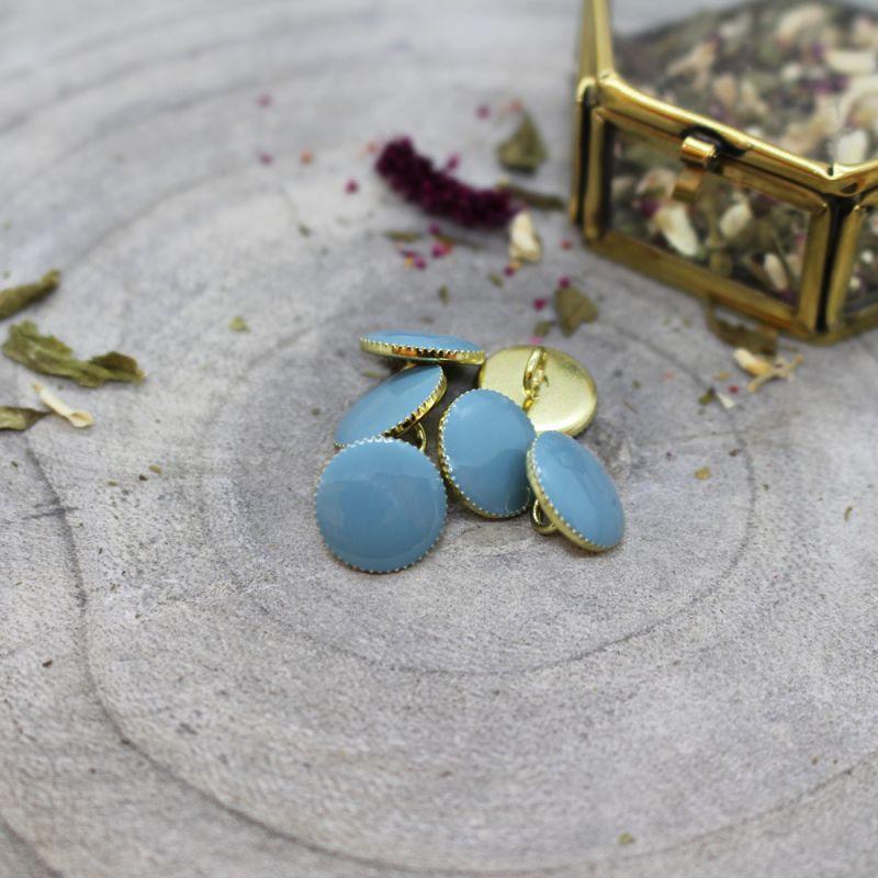 Atelier Brunette - 9mm Gem Buttons (each) - 16 Storm - gatherhereonline.sbs