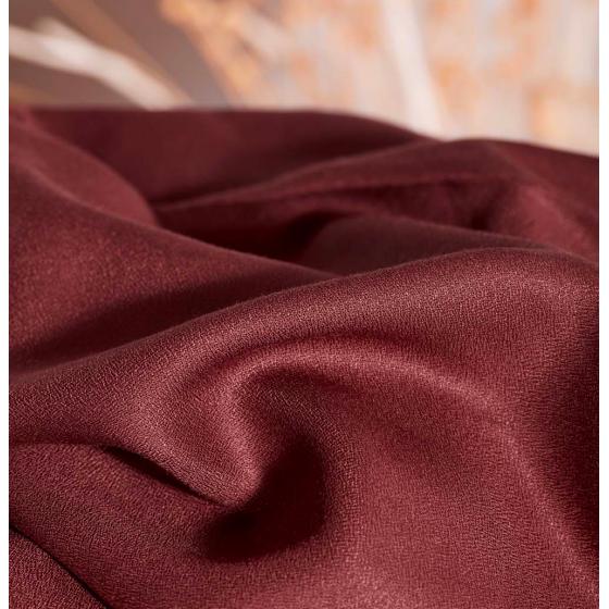 Atelier Brunette-Crepe Viscose-fabric-Rust-gather here online
