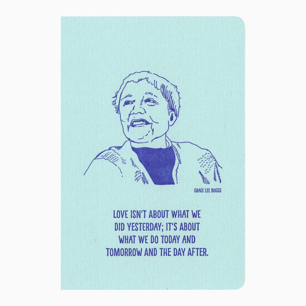 Blackbird Letterpress-Grace Lee Boggs Letterpress Journal-book-gather here online