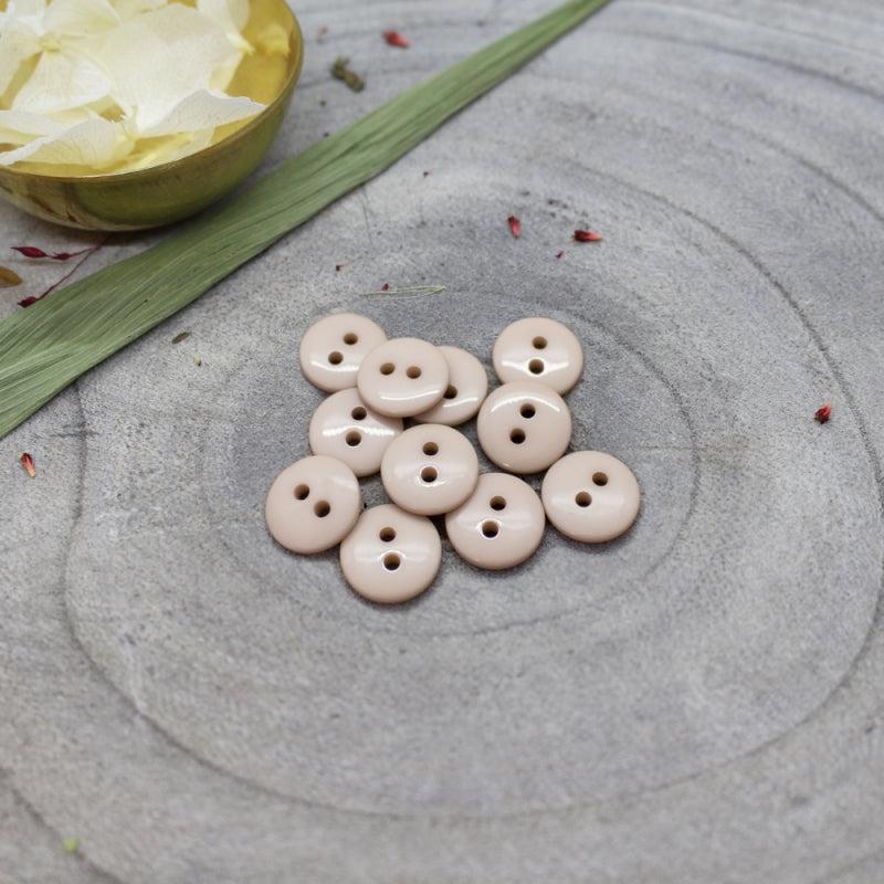 Atelier Brunette-10mm Classic Shine Button (each)-button-Blush-gather here online