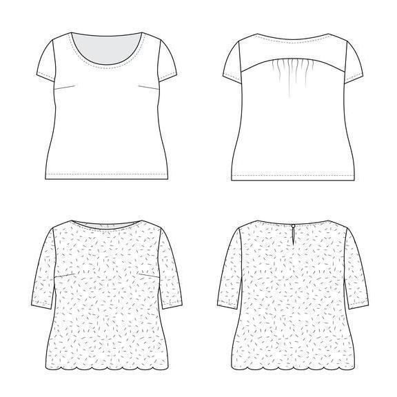 Cashmerette Sewing Patterns-Montrose Top Pattern-sewing pattern-gather here online