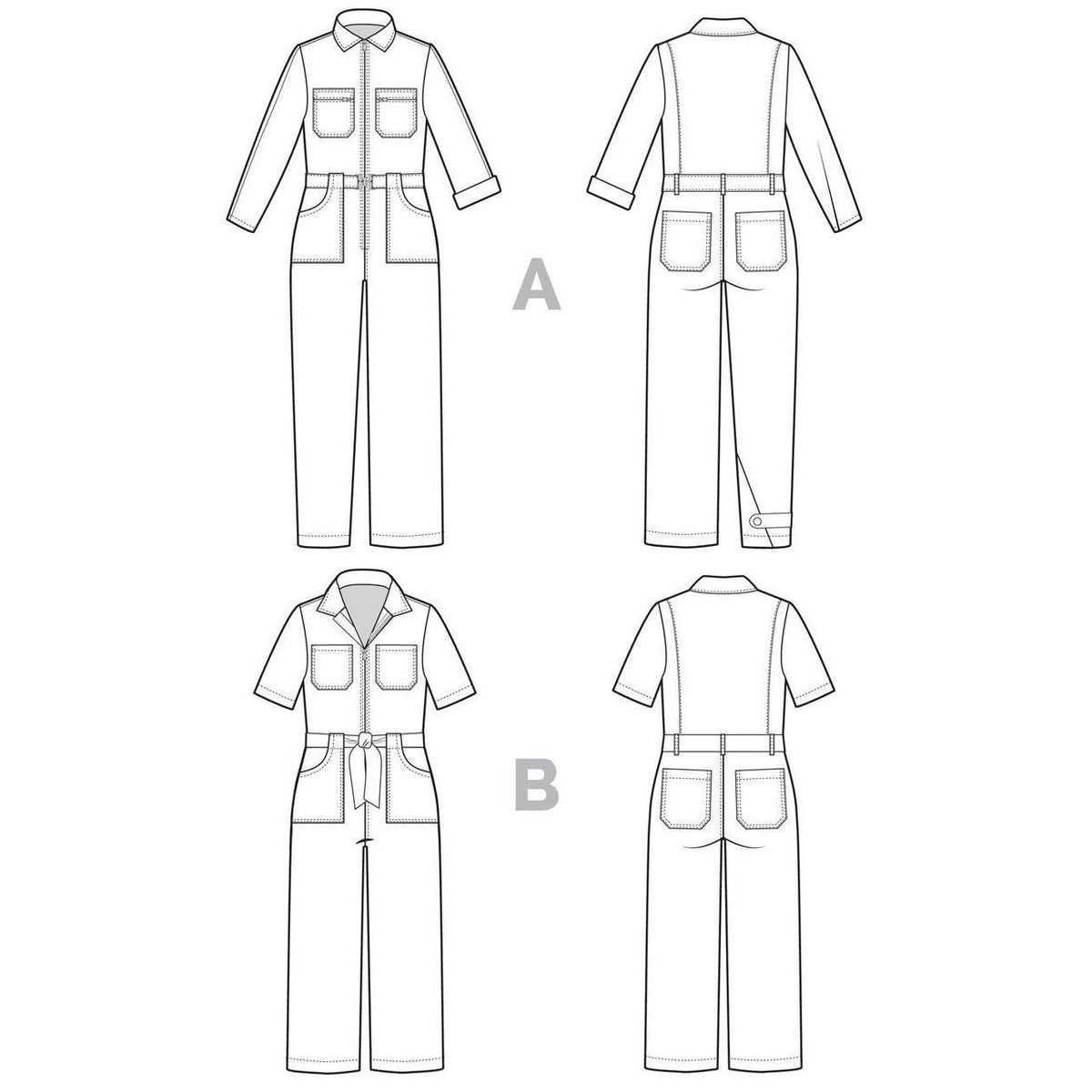 Closet Core Patterns-Blanca Flight Suit Pattern-sewing pattern-gather here online