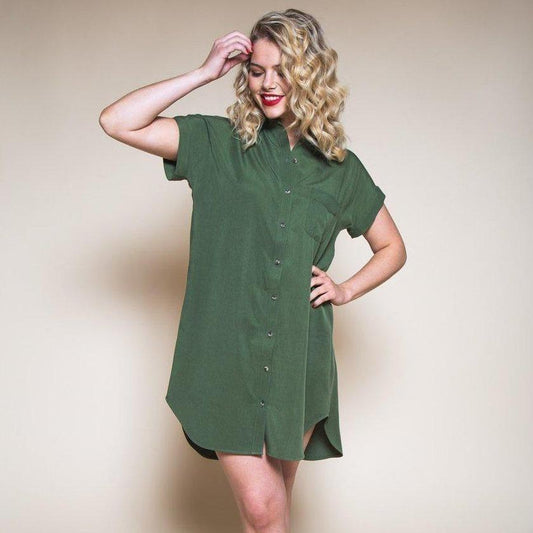 Closet Case Patterns - Kalle Shirt & Shirtdress Pattern - Default - gatherhereonline.sbs