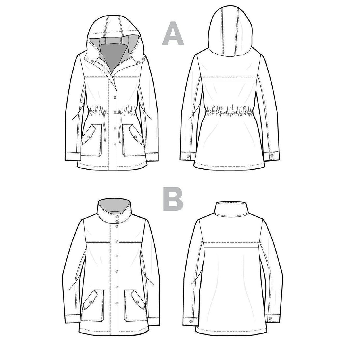 Closet Core Patterns-Kelly Anorak Jacket Pattern-sewing pattern-gather here online