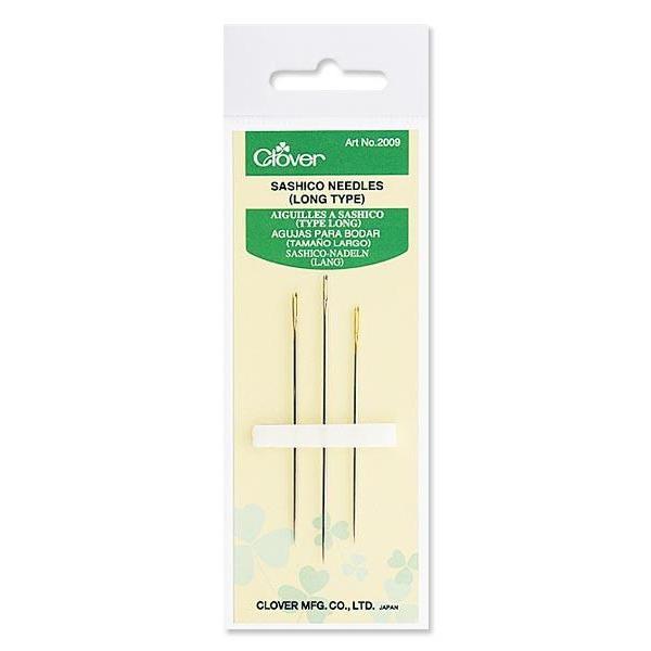 Clover - Long Sashiko Needles - 3ct. - - gatherhereonline.sbs
