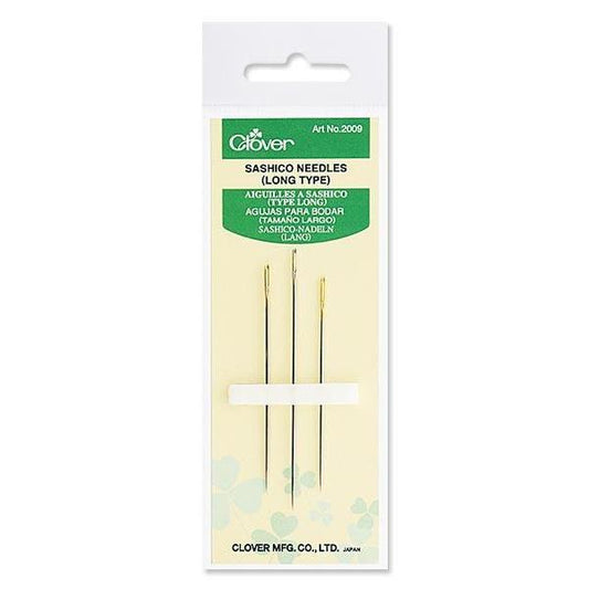 Clover - Long Sashiko Needles - 3ct. - - gatherhereonline.sbs