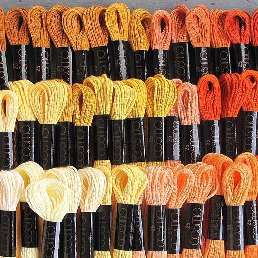 Lecien - Cosmo Floss: Oranges/Yellows - 443 - gatherhereonline.sbs