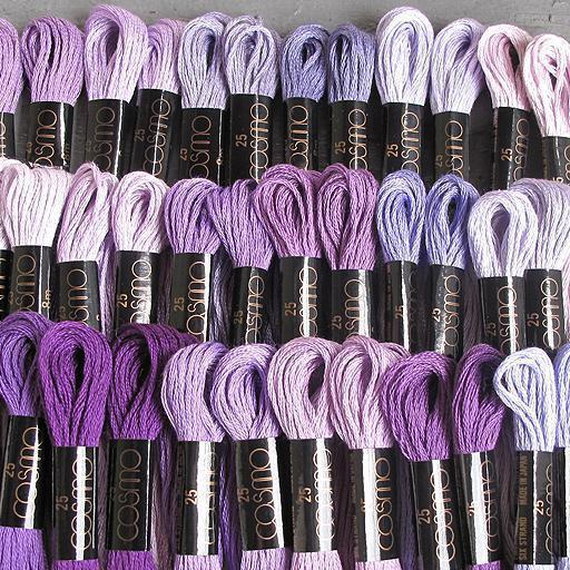 Lecien - Cosmo Floss: Purples - - gatherhereonline.sbs