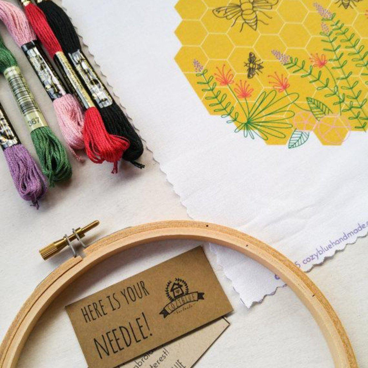 CozyBlue-Bee Lovely Embroidery Kit-embroidery/xstitch kit-Default-gather here online
