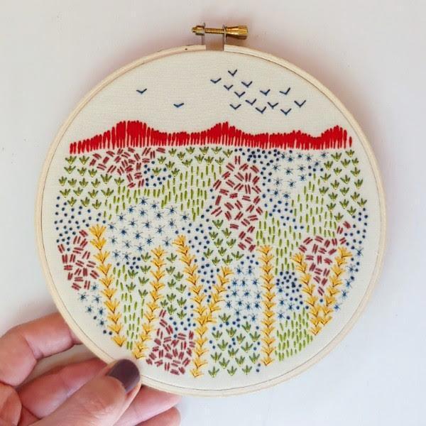 CozyBlue - Evening Walk embroidery kit - Default - gatherhereonline.sbs